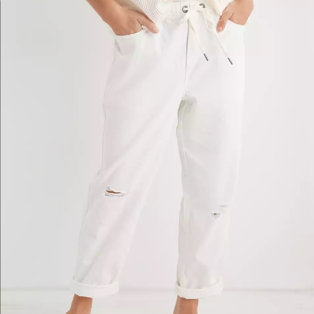 White Aerie Easy Denim Pant